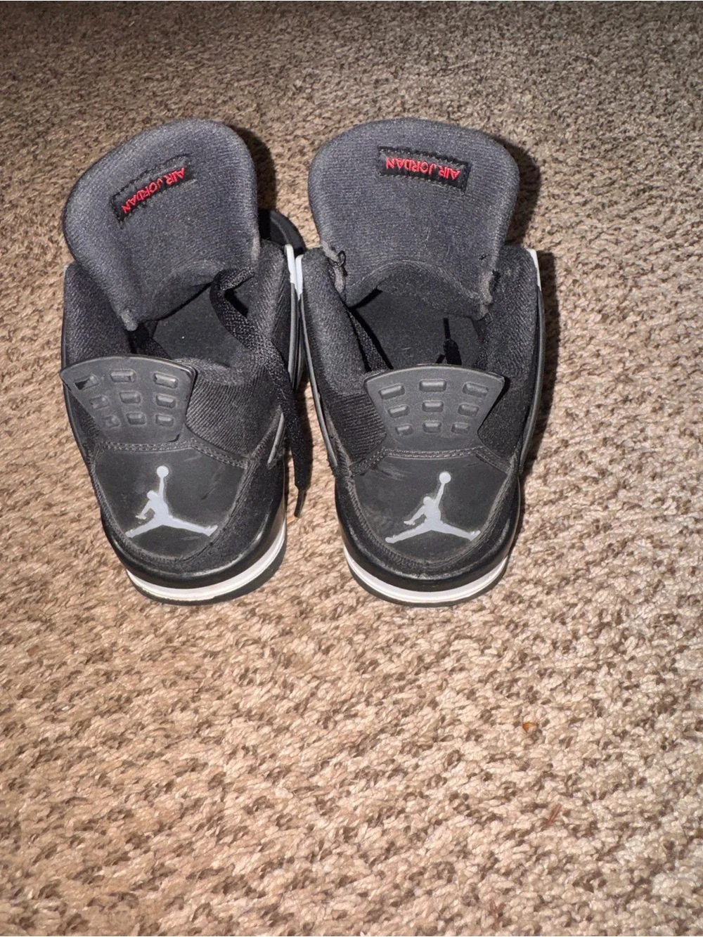 Jordan Black and Gray Men's Sneakers